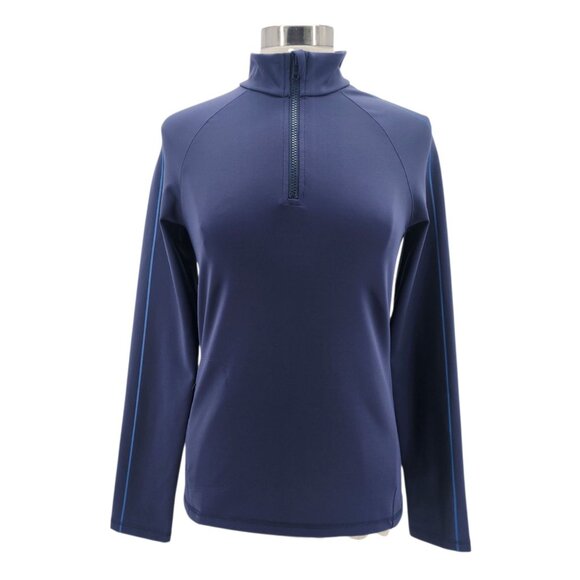 Outdoor Voices Womens Medium Jacket FrostKnit 1/4 Zip Pullover Dark Sky Navy - Picture 1 of 10